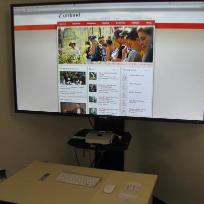 Flat panel on stand